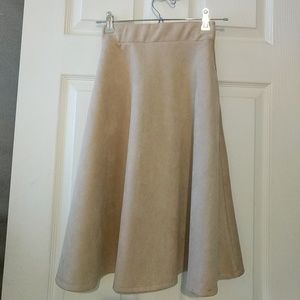 Faux suede skirt
